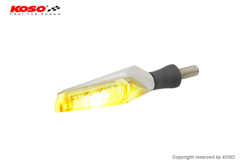 KOSO Mars LED Indicator Silver/Translucent Universal by unit