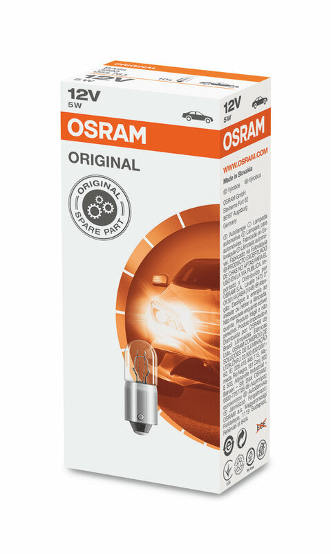 OSRAM Original Line T5W Light Bulbs 12V 5W - x10