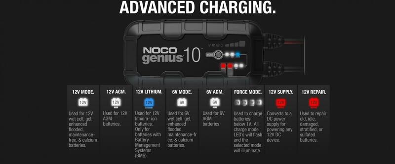 NOCO Genius10 Smart Battery Charger 6/12V 10A