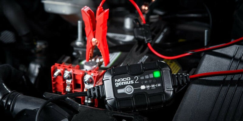 NOCO Genius2 Smart Battery Charger Clamps with Integrated Eyelets 6/12V 2A