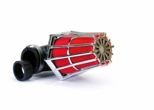 B1 Luftfilter konisch Ø28mm Chrom Rot - E5B99R0S2B