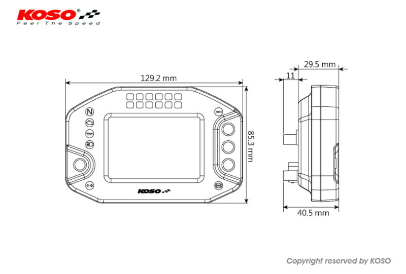 KOSO Rs2 Multifunction Dashboard