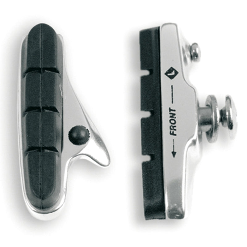 ALHONGA Set of 2 Brake Shoes for Shimano Road Rim Brakes - Silver Housing