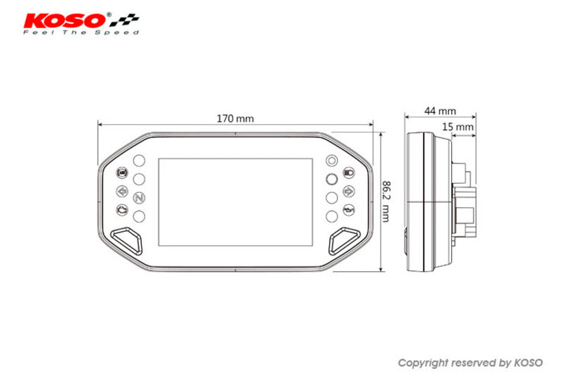 KOSO RX-4 Unlimited Multifunction TFT Meter - Universal Version