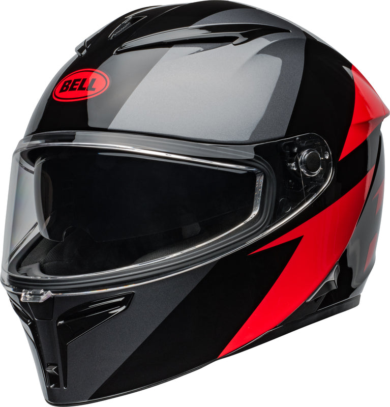 BELL Lithium Helmet - Shear Gloss Metallic Gray/Red