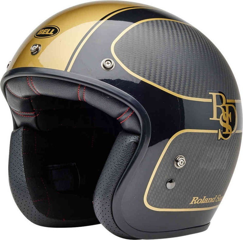 BELL Custom 500 Carbon Helmet - RSD Checkmate Matte Gloss Black/Gold
