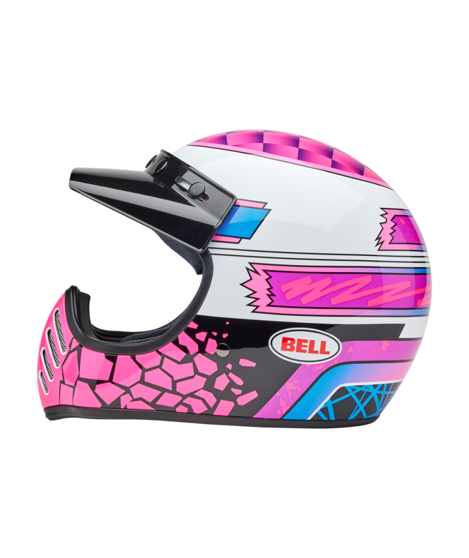 BELL Moto-3 Helmet - Deathspray Gloss Pink Purple
