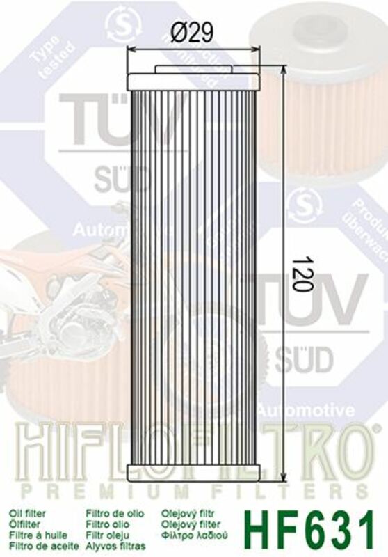 HIFLOFILTRO Oil Filter - HF631 Beta