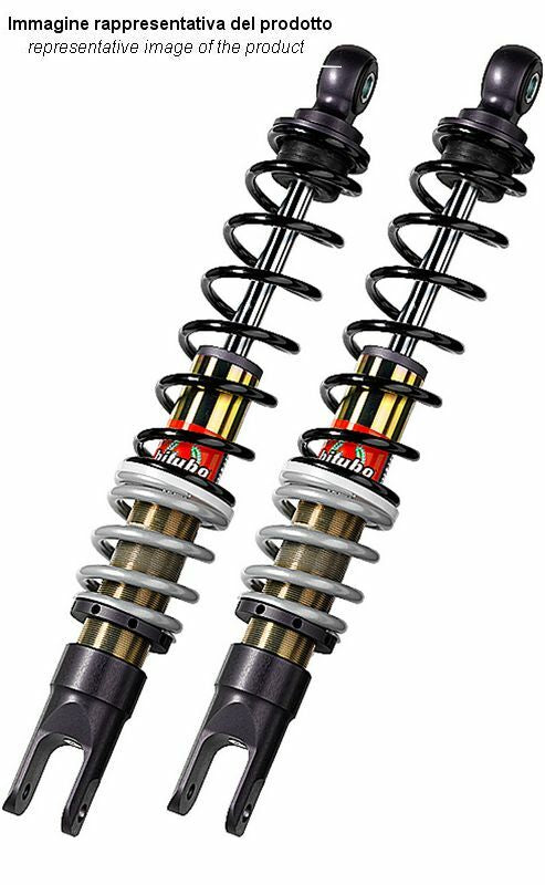 BITUBO YGB02 Twin Rear Shock Absorbers - Black/Grey