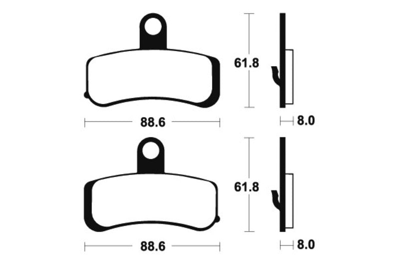 TECNIUM Street Performance Sintered Metal Brake pads - MF353