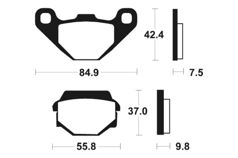 TECNIUM MX/ATV Sintered Metal Brake pads - MO86