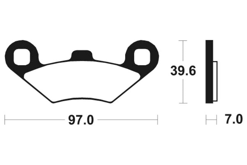 TECNIUM MX/ATV Sintered Metal Brake pads - MOA216