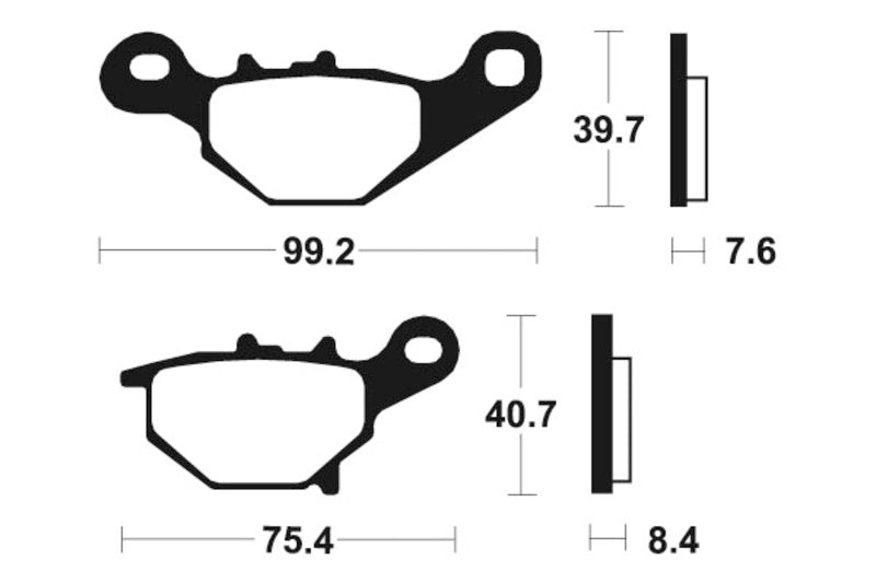TECNIUM Racing MX/ATV Sintered Metal Brake pads - MOR320