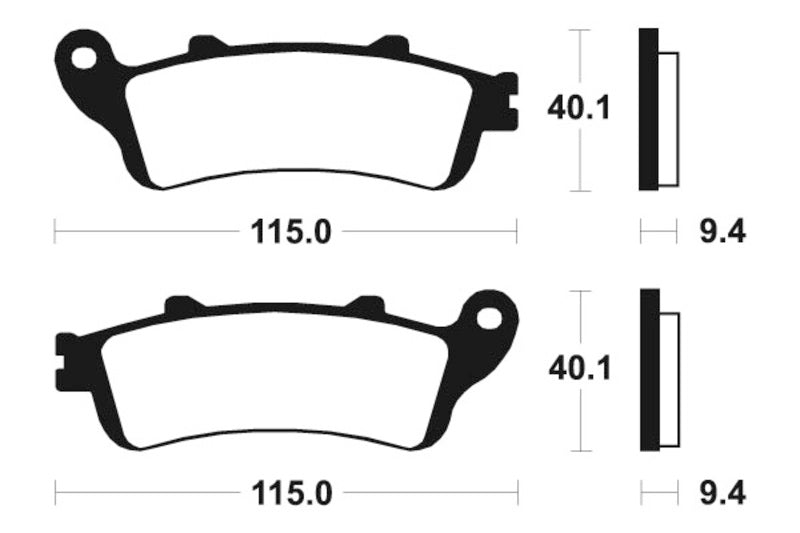 TECNIUM Maxi Scooter Sintered Metal Brake pads - MSS222