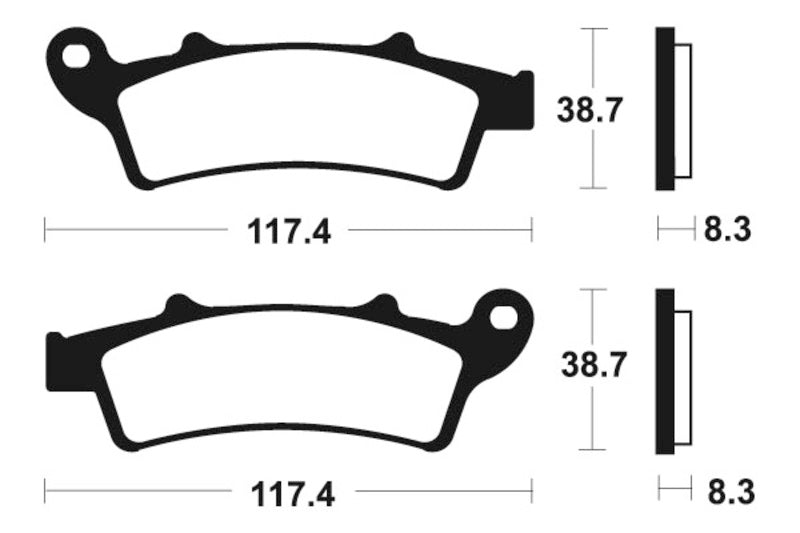 TECNIUM Maxi Scooter Sintered Metal Brake pads - MSS261