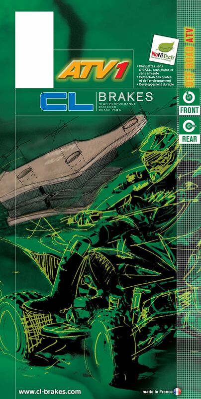 CL BRAKES ATV Sintered Metal Brake pads - 1165ATV1