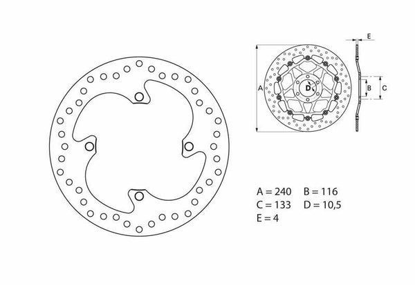 BREMBO Oro Fix Bremsscheibe - 68B40782