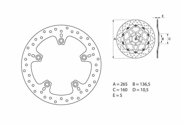 BREMBO Oro Fix Bremsscheibe - 68B407C0