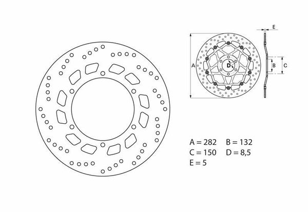 BREMBO Oro Fix Bremsscheibe - 68B407D0