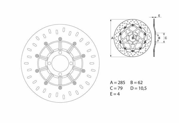 BREMBO Oro Fix Brake Disc - 68B407D2