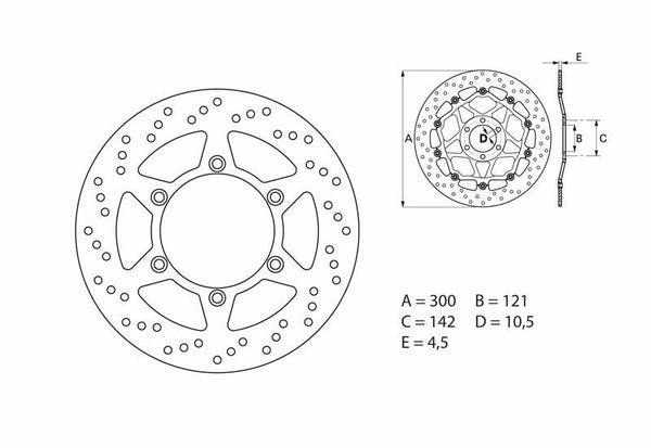 BREMBO Oro Fix Bremsscheibe - 68B407D5