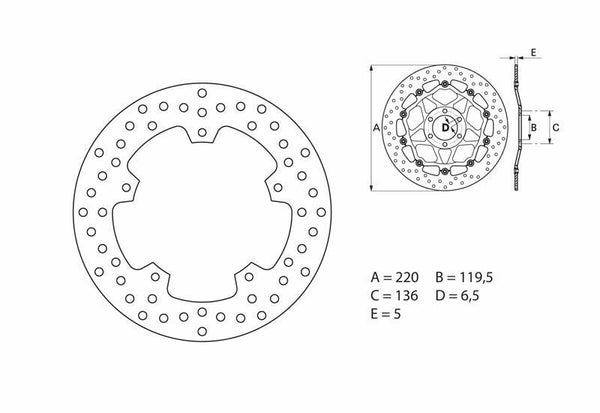BREMBO Oro Fix Brake Disc - 68B407F2