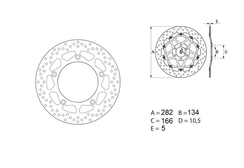 BREMBO Oro Fix Brake Disc - 68B407F8