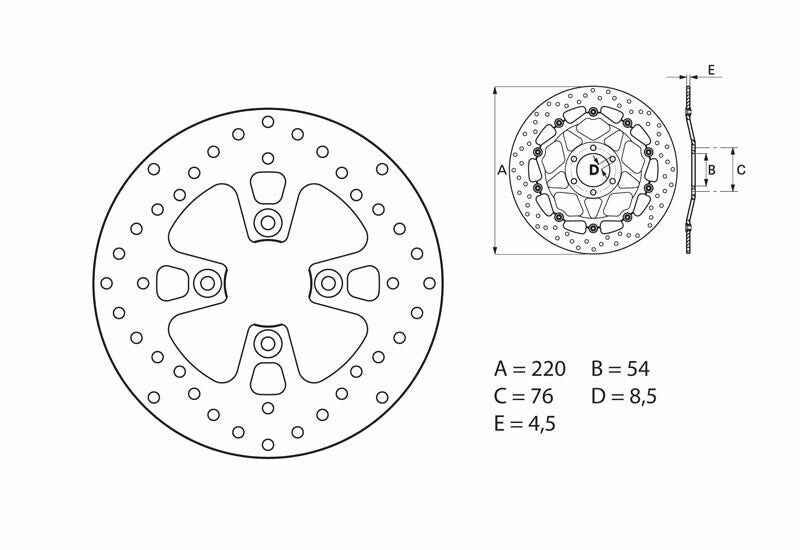 BREMBO Oro Fix Brake Disc - 68B407G3