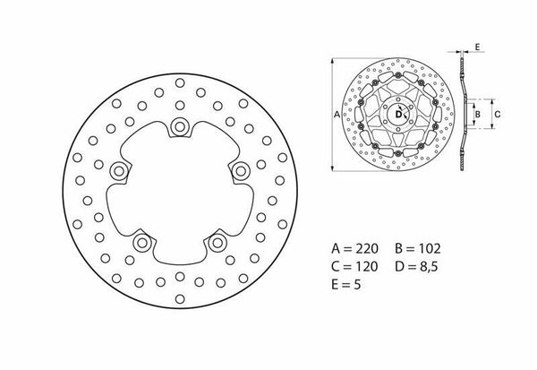 BREMBO Oro Fix Brake Disc - 68B407G6