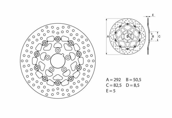 BREMBO Oro Floating Brake Disc - 78B40822