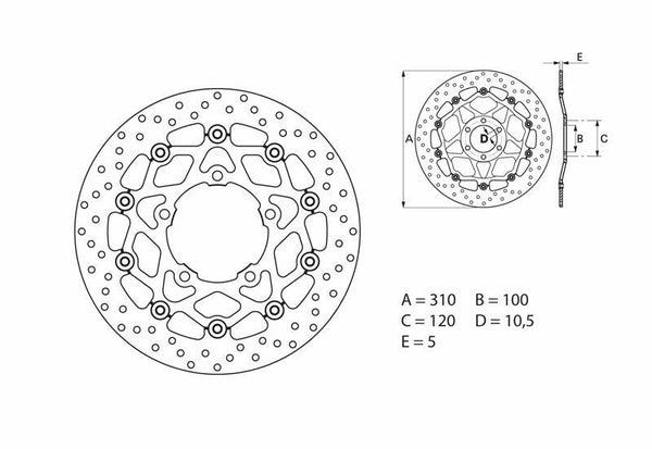 BREMBO Oro Floating Brake Disc - 78B40864