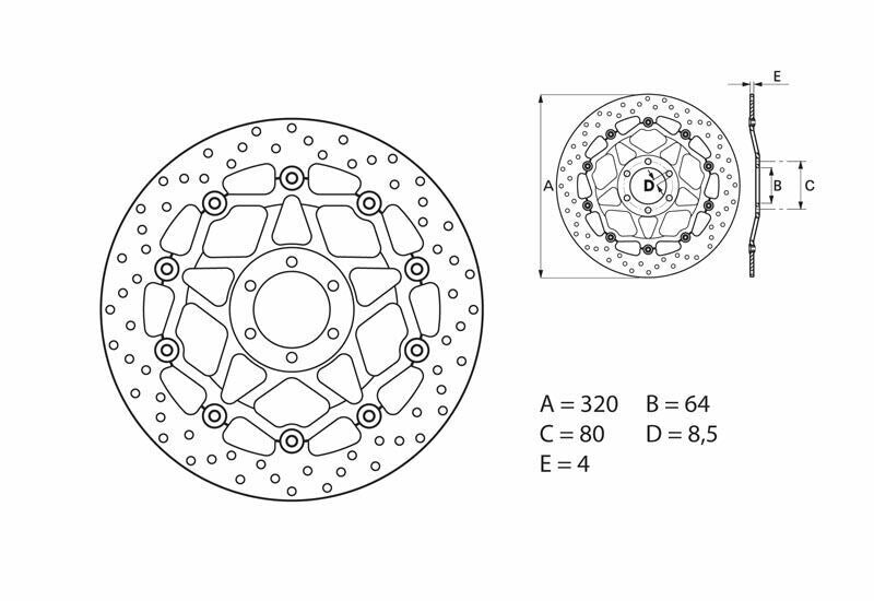 BREMBO Oro Floating Brake Disc - 78B40885