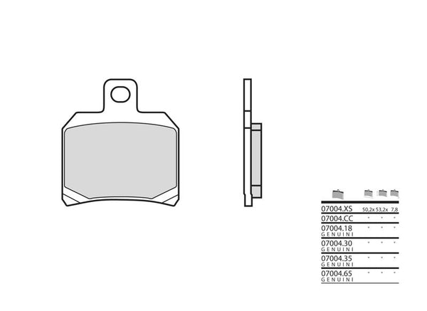 BREMBO Scooter Sintered Metal Brake pads - 07004XS