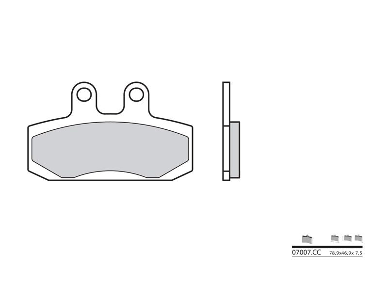BREMBO Scooter Carbon Ceramic Brake pads - 07007CC
