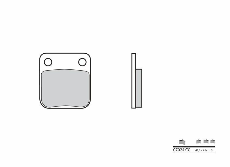 BREMBO Scooter Carbon Ceramic Brake pads - 07024CC