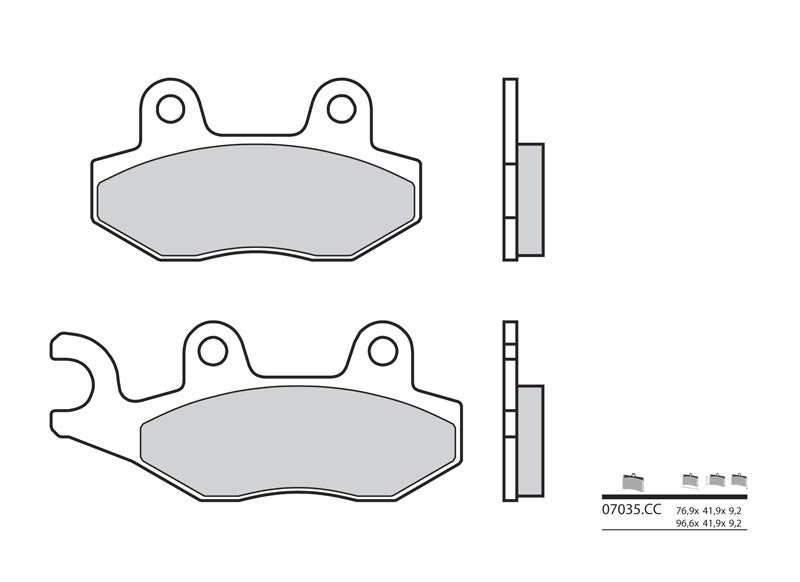 BREMBO Scooter Carbon Ceramic Brake pads - 07035CC