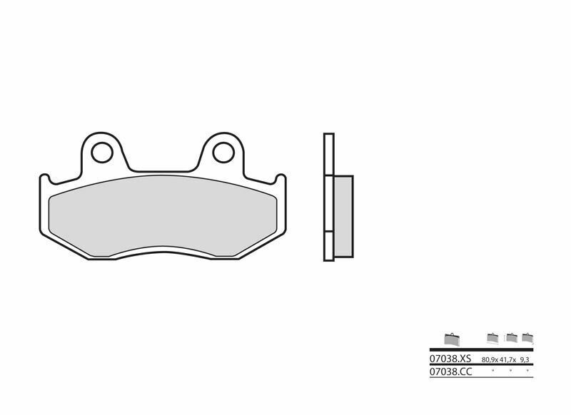 BREMBO Scooter Sintered Metal Brake pads - 07038XS