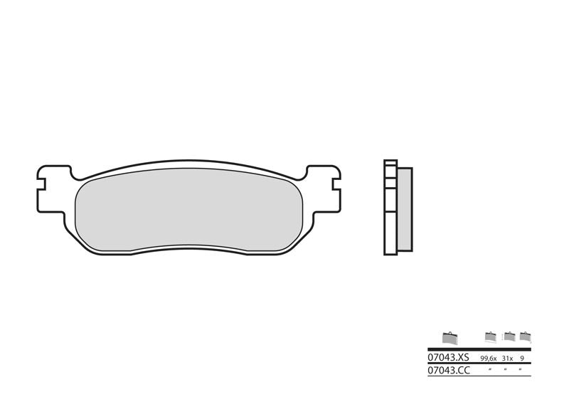 BREMBO Scooter Sintered Metal Brake pads - 07043XS