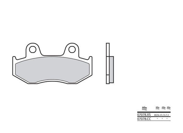 BREMBO Scooter Carbon Ceramic Brake pads - 07078CC