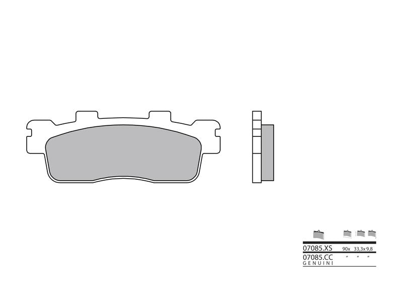 BREMBO Scooter Carbon Ceramic Brake pads - 07085CC