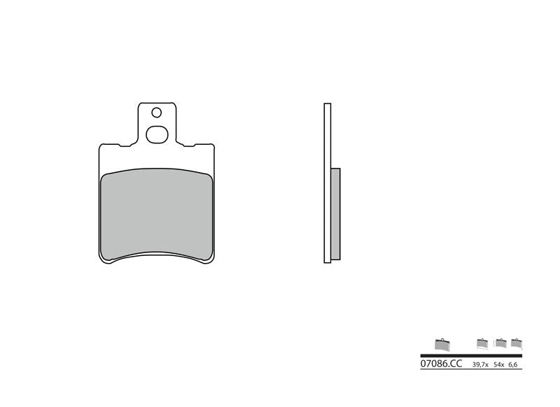 BREMBO Scooter Carbon Ceramic Brake pads - 07086CC