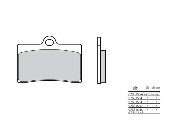 BREMBO Street Sintermetall-Bremsbeläge - 07BB15SA
