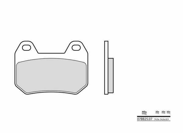 BREMBO Street Carbon Ceramic Brake pads - 07BB2507