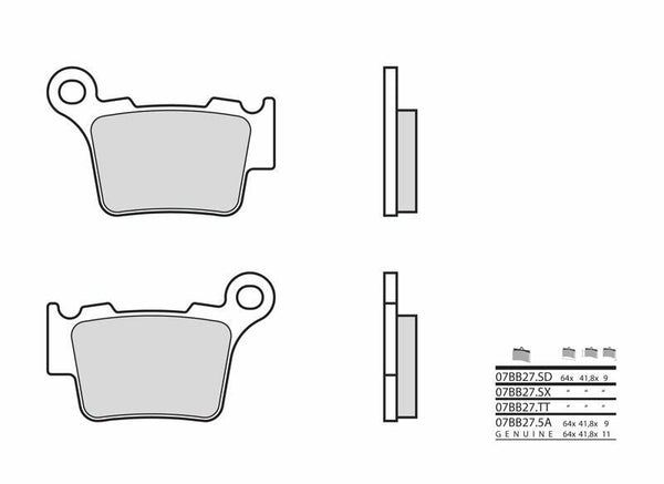 BREMBO Genuine Carbon Ceramic Brake pads - 07BB275A