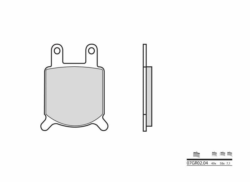 BREMBO Street Carbon Ceramic Brake pads - 07GR0204