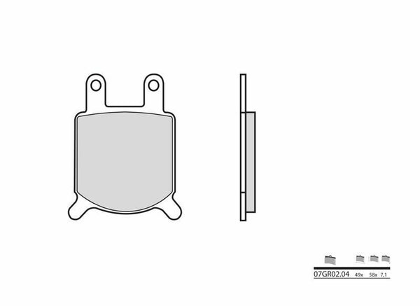 BREMBO Street Carbon Ceramic Brake pads - 07GR0204