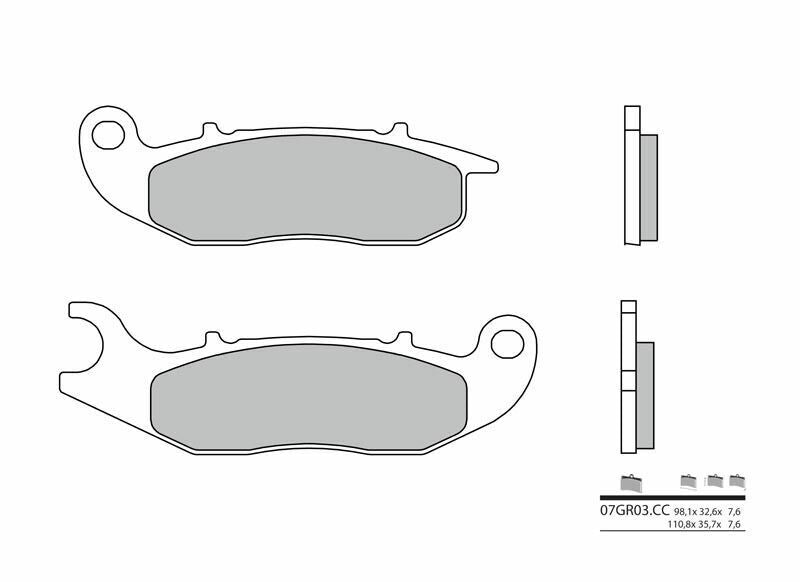 BREMBO Street Carbon Ceramic Brake pads - 07GR03CC