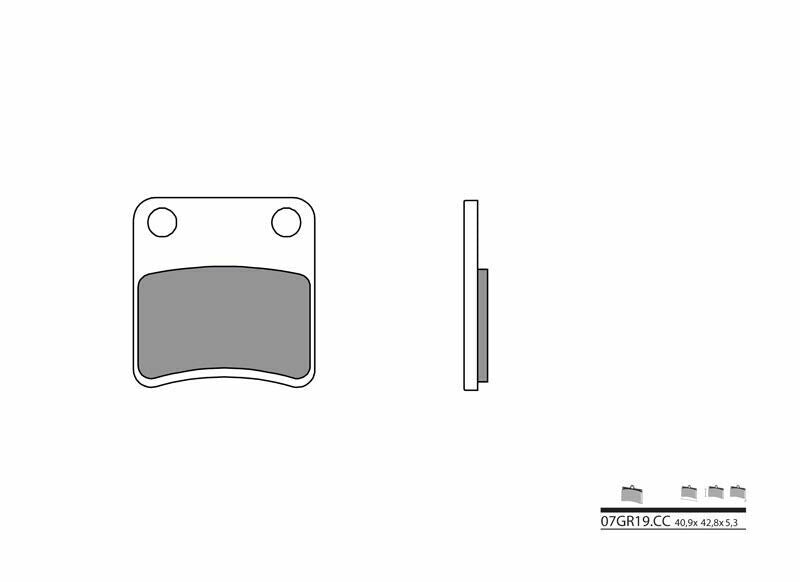 BREMBO Street Carbon Ceramic Brake pads - 07GR19CC