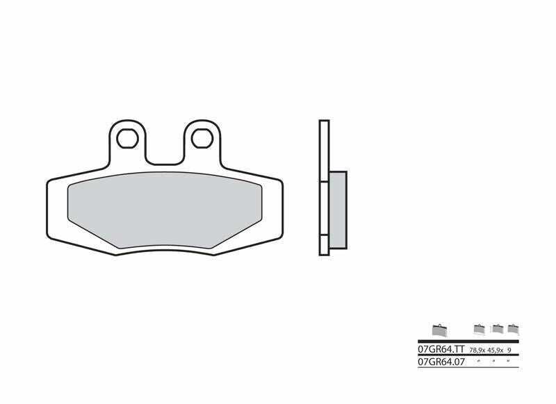 BREMBO Street Carbon Ceramic Brake pads - 07GR6407