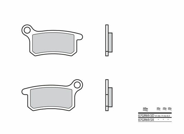 BREMBO Off-Road Sintermetall-Bremsbeläge - 07GR69SD